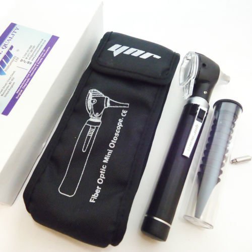 [Australia - AusPower] - YNR Black Mini Otoscope Fiber Optic Medical Diagnostic Examination CE Approved 