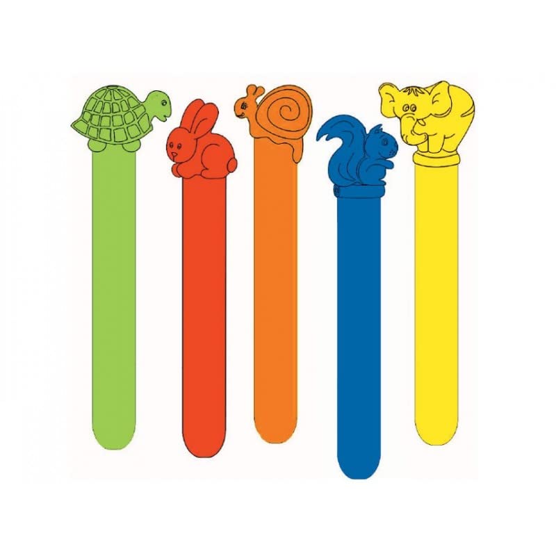 GIMA 25505 Plastic pediatric tongue depressors, spatulas, sticks, lollipop, for pediatrics, for children single