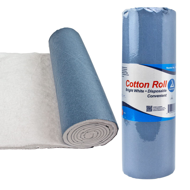 [Australia - AusPower] - Dynarex Cotton Roll  Non-Sterile, Soft and Absorbent Cotton in an Easy to Tear & Use Roll, 1-pound, 12 x 56", White, 1 - Dynarex Cotton Roll 