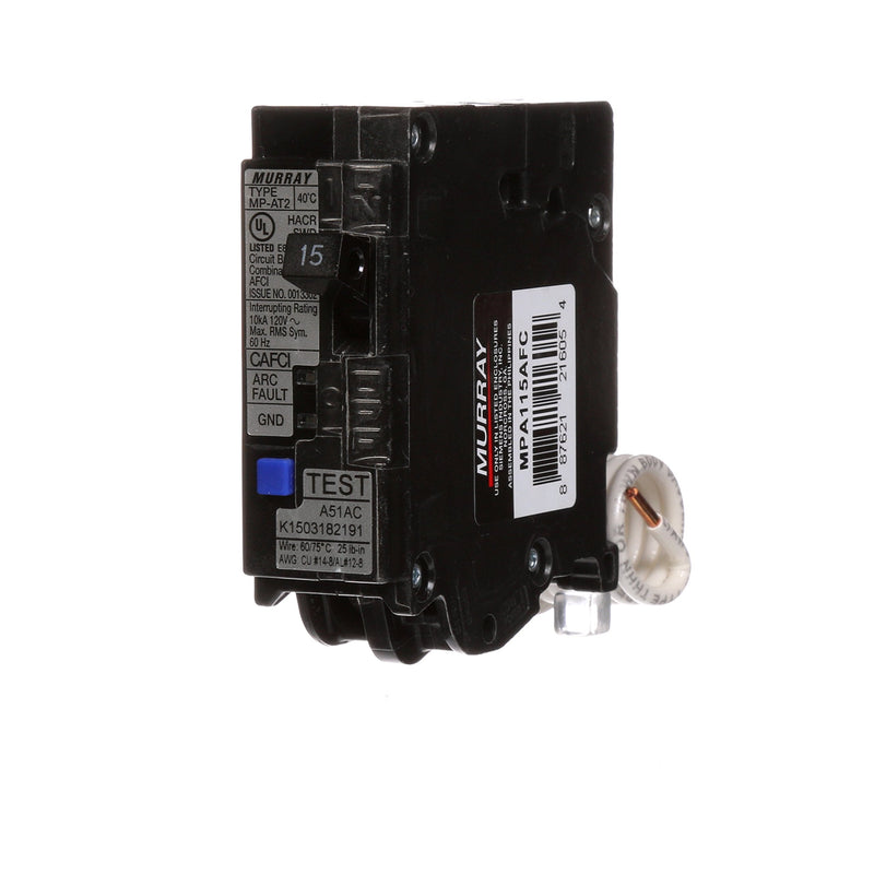 Murray MPA115AFC 15-Amp Single Pole 120-volt Plug-On Combination AFCI Breaker 15A 10KAIC