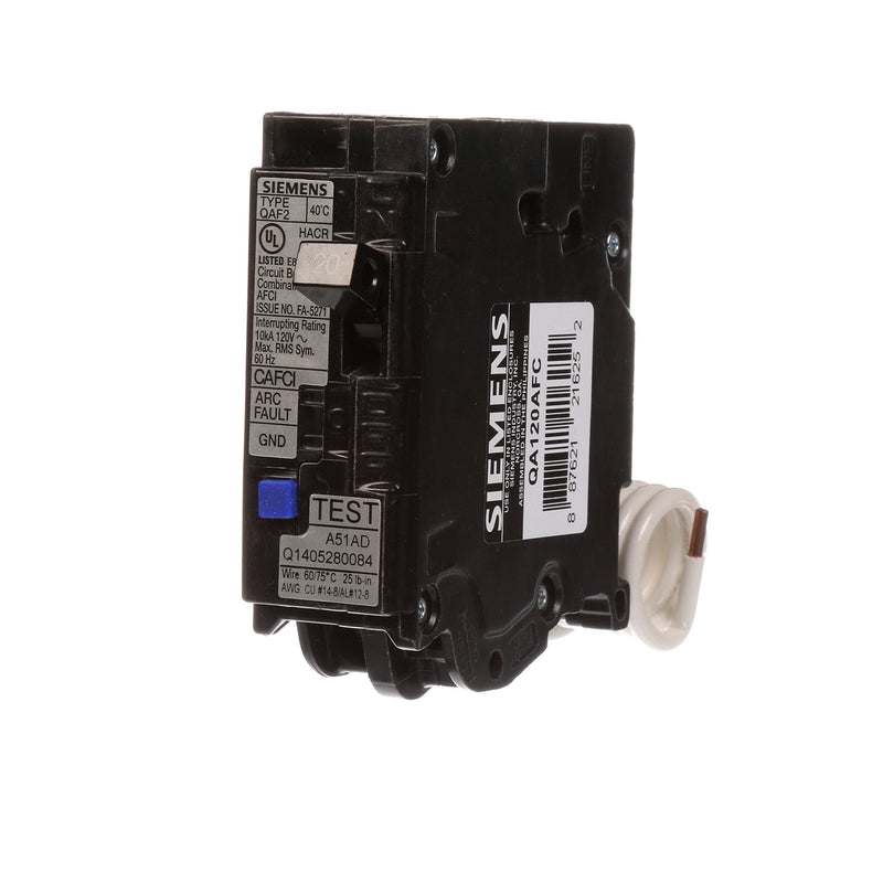 [Australia - AusPower] - Siemens QA120AFC 20-Amp Single Pole 120-volt Plug-On Combination AFCI Breaker 