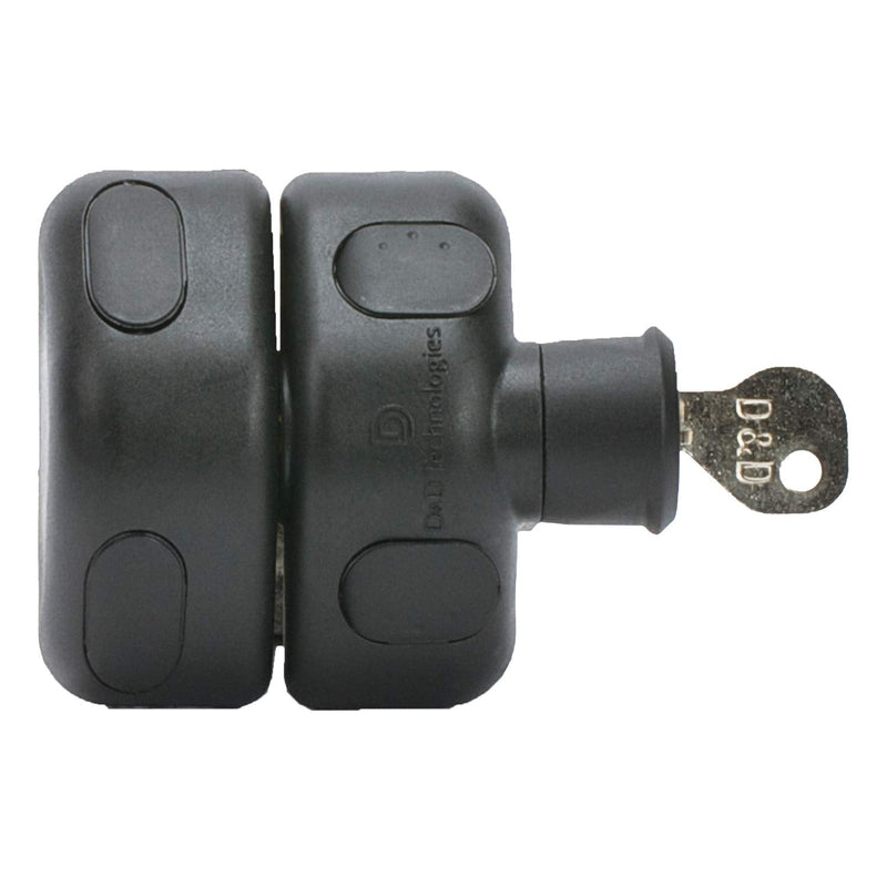 D&D Technologies MLSPS2L MagnaLatch Side Pull, Safety Gate Latch, Key Lockable Magnetic Latch – Gate Hardware for Square Gate Frame and Post, Metal, Wood, Vinyl Fences, Black