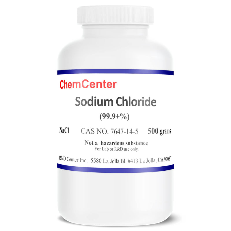 [Australia - AusPower] - Sodium Chloride (Salt), High Purity Crystals, 500 Grams (1.1 lb.) 