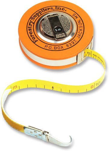 [Australia - AusPower] - Forestry Suppliers Metric Fabric Diameter Tape (160 cm) | Case Dimensions: 3-7/8˝ x 1-1/8˝| Claw Hook & Handcrank Rewind | CM, MM & in, M 160 cm 