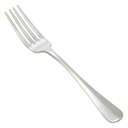 Winco 7 1/2" Stanford Stainless Steel Dinner Fork (Set of 12)