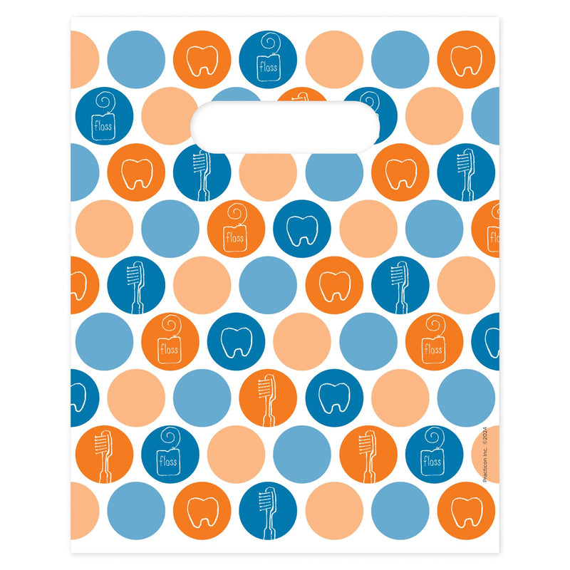 [Australia - AusPower] - Dental Dots Dental Giveaway Bags, 8" x 10", 100 Pack 