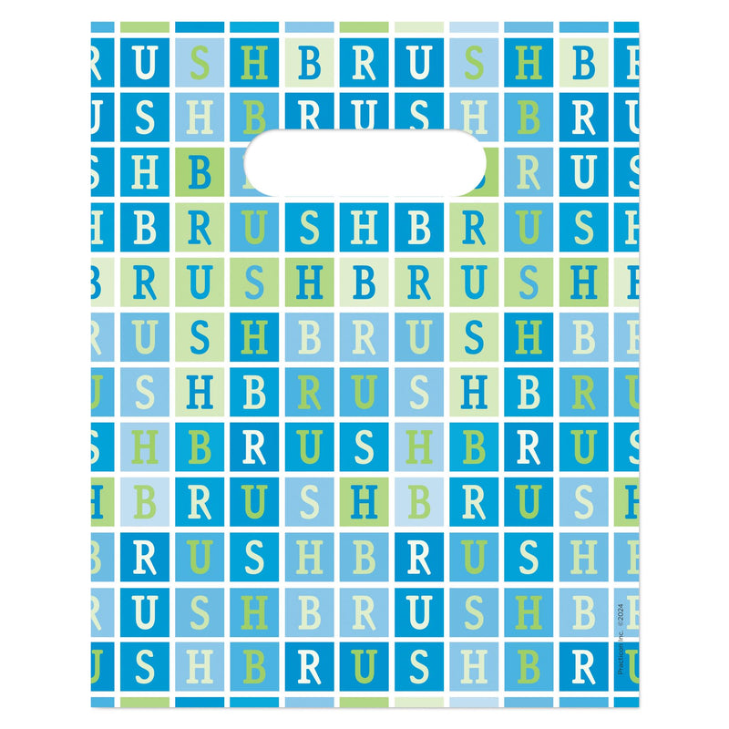 [Australia - AusPower] - Brush Squares Dental Giveaway Bags, 8" x 10", 100 Pack 