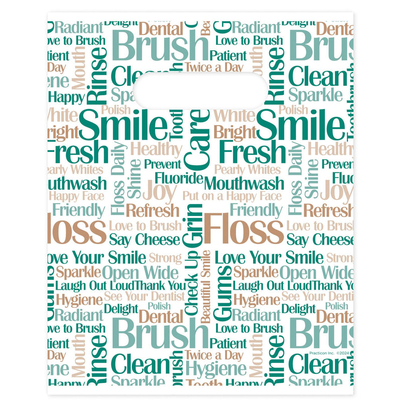 [Australia - AusPower] - Tooth Talk Dental Giveaway Bags, 8" x 10", 100 Pack 