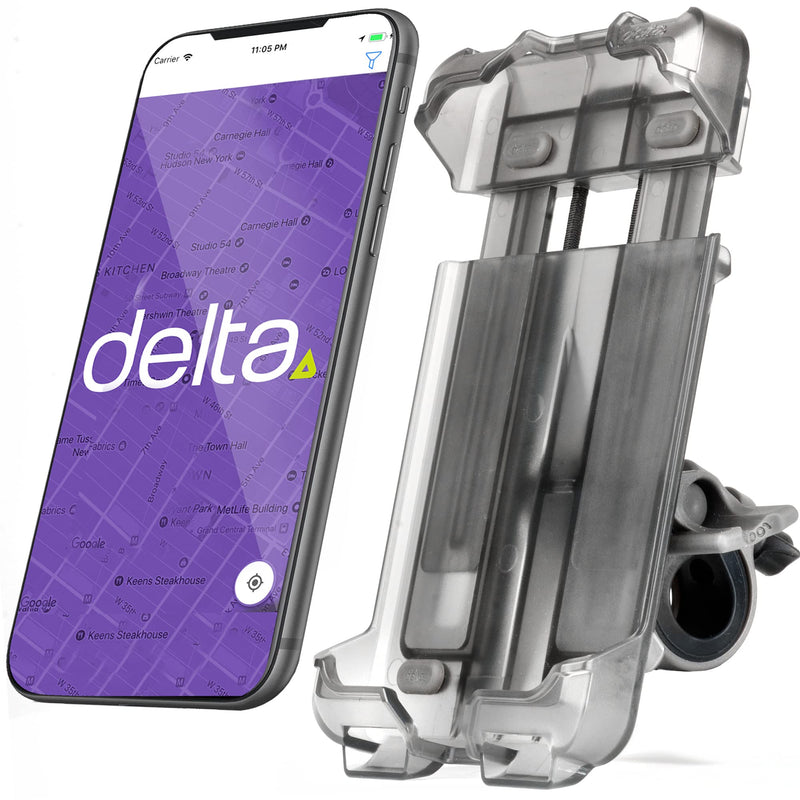[Australia - AusPower] - Bicycle Phone Mount By Delta Cycle - Lockable Bike Phone Mount Handlebar Adjusts To Any Size Bar - Fits Any Phone Or IPhone Up To 3.5" x 7.8" - Easily Accessible Bike Phone Holder 