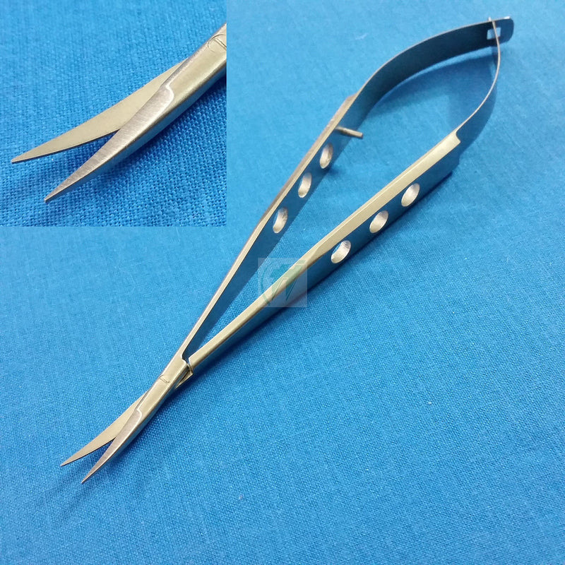 PREMIUM O.R GRADE CASTROVIEJO MICRO SURGICAL SCISSORS 5.5" CURVED OPHTHALMIC OPHTHALMOLOGY INSTRUMENTS (HTI BRAND)