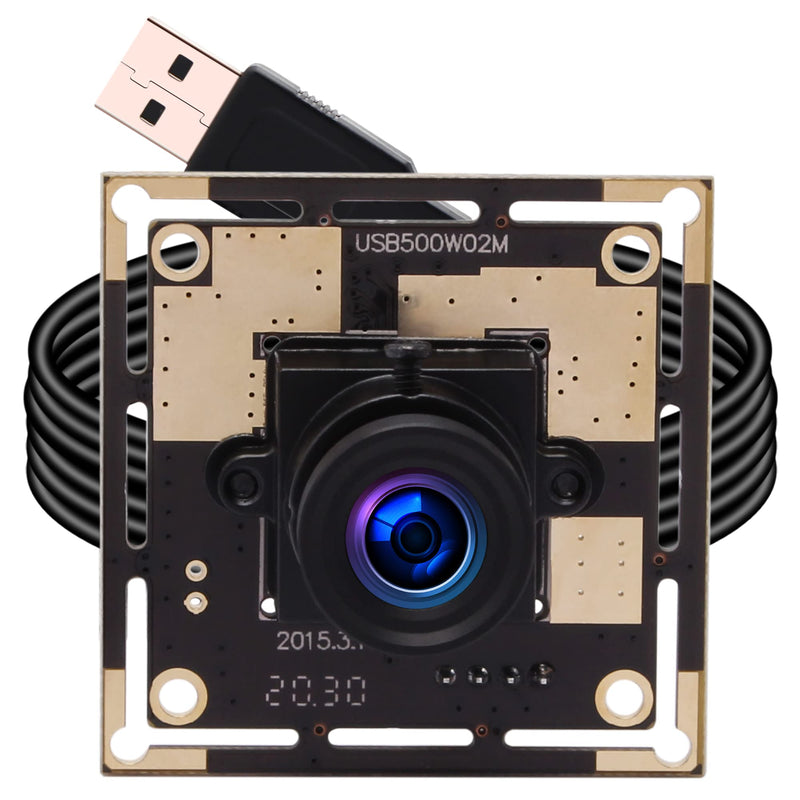 [Australia - AusPower] - ELP 5mp USB Camera for Computer 3.6mm Lens MJPEG 5megapixel Industrial Machine Vision HD USB Camera Module for Windows Linux Android System,Mini UVC USB2.0 Webcam Board for Laptop, PC, Jetson Nano 