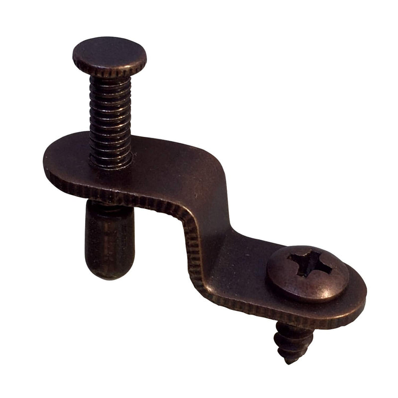 Panel Retainer Clip for Glass Cabinet Doors - Thumb Screw - Bronzed - 50 Pack