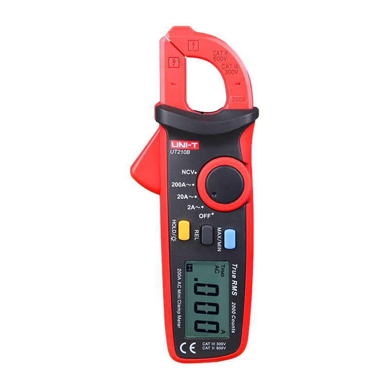 [Australia - AusPower] - UNI-T UT210B Clamp Meter Digital Pliers Ammeter Voltmeter Professional Electrician Tester Multimeter 