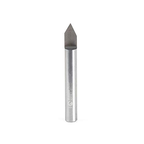 Amana Tool - 45761 Solid Carbide 60° Engraving 0.010 Tip Width x 1/4 Shank x 2"