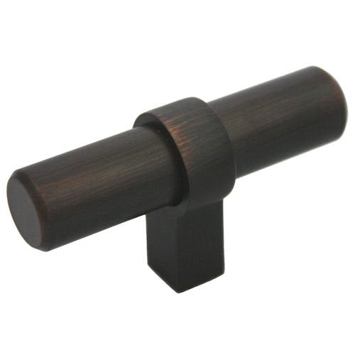 Cosmas 10 Pack 181ORB Oil Rubbed Bronze Euro Style T-Bar Cabinet Knobs — 2-3/8 Inch Long for Kitchen Bathroom Drawer Dresser