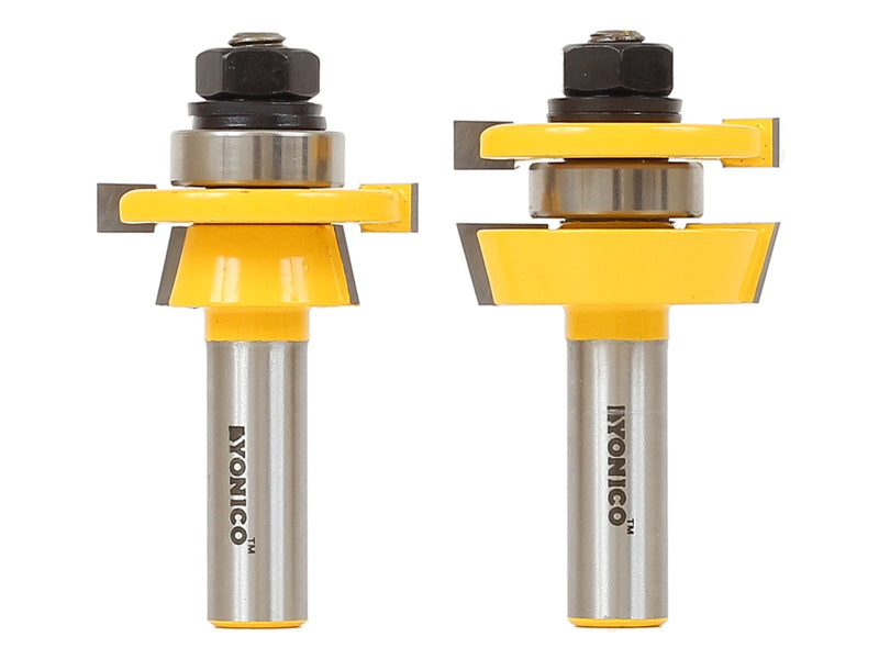 [Australia - AusPower] - YONICO Cabinet Door Rail and Stile Router Bits Set 2 Bit Shaker 1/2-Inch Shank 12249 Shaker - Up to 7/8" Stock - 1/2" Shank 