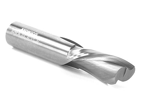 Yonico 1/2-inch downcut spiral router bit, 2-flute solid carbide CNC end mill with 1/2-inch shank