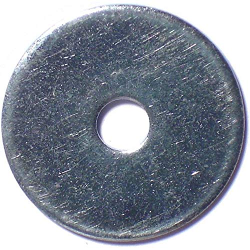 Hard-to-Find Fastener Zinc Fender Washers, Durable Zinc Plated Steel Flat Hardware for DIY, Construction, Home Improvement, 3/16 x 1, Pack of 50