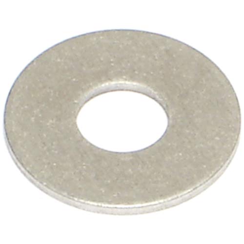 Hard-to-Find Fastener 1/4-inch flat washers, 50-piece set displayed on a white background