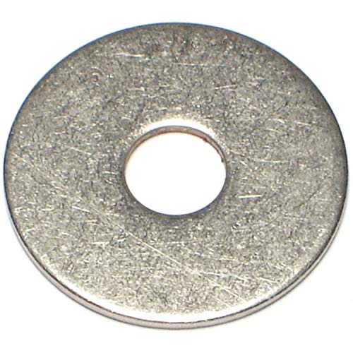 Hard-to-Find Fastener stainless steel fender washers, 1/4 x 1 inch, pack of 60 flat metal washers