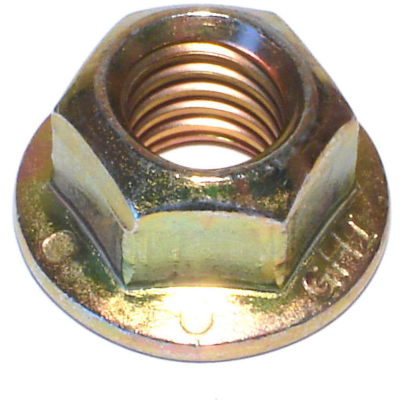 [Australia - AusPower] - 014973271831 Grade 8 Coarse Hex Flange Nuts, 1/2-13, Piece-8, Yellow 