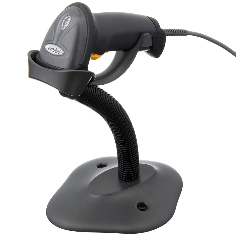 [Australia - AusPower] - Symbol Zebra LS2208 Series Corded Handheld Standard Range Laser Scanner Kit with Gooseneck Stand and Cable Twilight Black LS2208-SR20007R-NA 