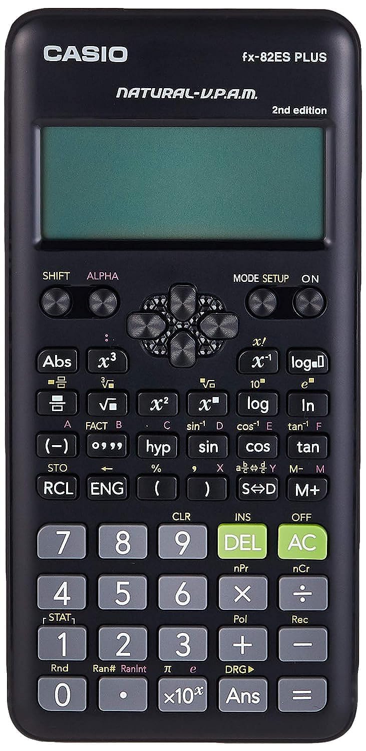 [Australia - AusPower] - Casio Fx-82es Fx82es Plus Bk Display Scientific Calculations Calculator with 252 Functions 