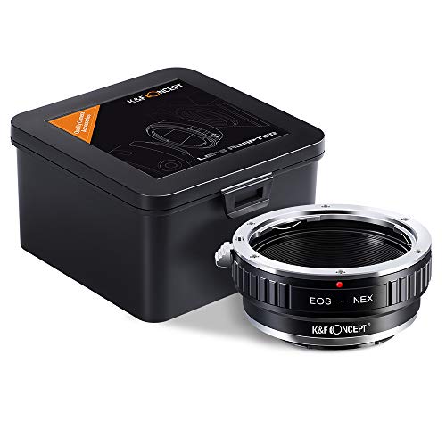 K&F Concept EF EF-S to E Mount Adapter, Manual Focus Lens Mount Adapter Compatible with Canon EOS Lens to Sony Alpha Nex E-Mount Camera Body