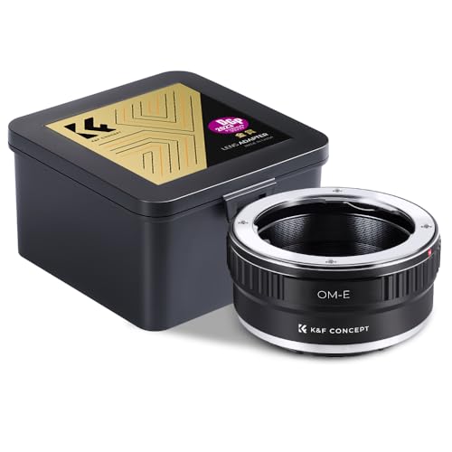 K&F Concept Lens Mount Adapter for Olympus OM Lens to NEX (E-Mount) Camera Compatible with Sony NEX-3, NEX-3N, NEX-5, NEX-5R, NEX-6, NEX-7 Cameras OM-NEX