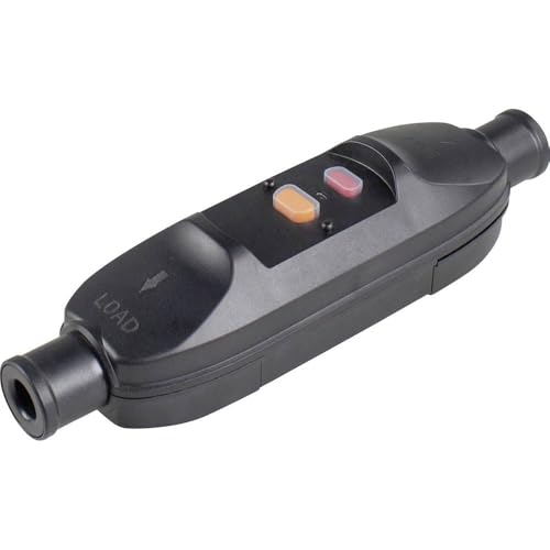 as - Schwabe personal protection intermediate switch 10 mA - Personal protection switch 230 V / 16 A suitable for outdoor use - For fixed supply line connection, for cable connection on both sides - IP66 Single