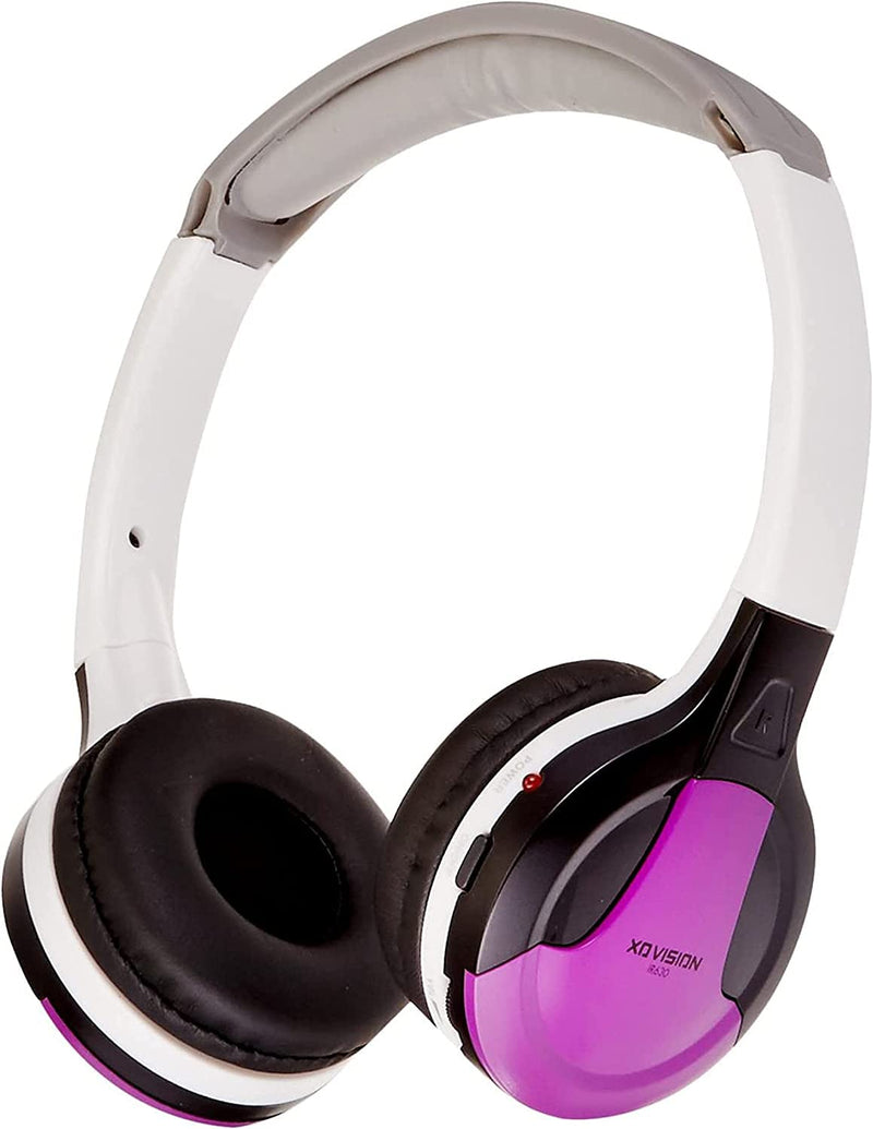 [Australia - AusPower] - IR630PR Universal IR Wireless Foldable Headphones - Purple Wireless Bluetooth-Enabled Lightweight Portable for iPhone, Car, Kids Wireless Headphones for Universal Car Entertainment System 