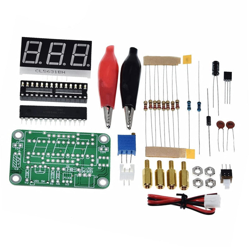 [Australia - AusPower] - HiLetgo VOT-8 Voltmeter Kit Voltage Meter Electronic Production Suite DIY Kit for Student Electronic Exercise 