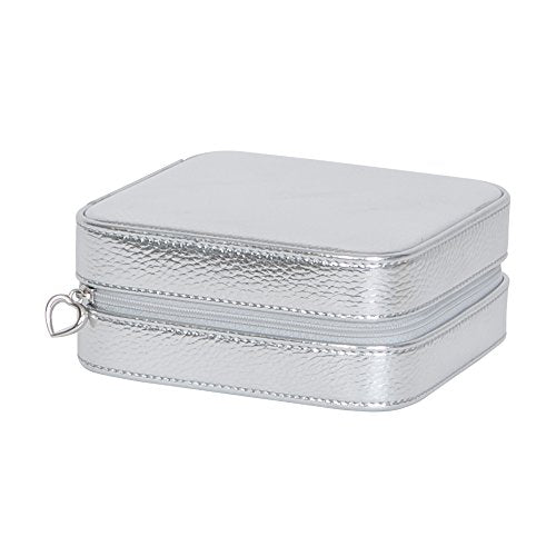 Mele and Co Luna Vegan Leather Travel Jewelry Case Luna - Silver