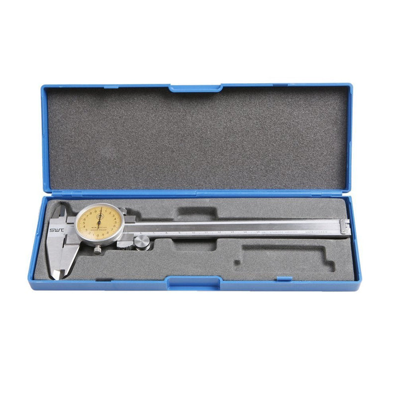 [Australia - AusPower] - ATOPLEE Dial Caliper Measuring Tool Stanless Steel 6-inch Shook-Proof Dial Caliper,0.001" Accuracy (Metric Measurement) 