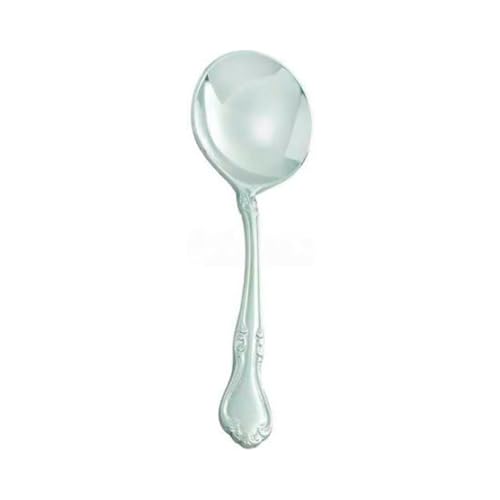 Winco 0039-04 Bouillon Spoon, 18/10 Stainless Steel, Extra Heavy Weight, Chantelle, President