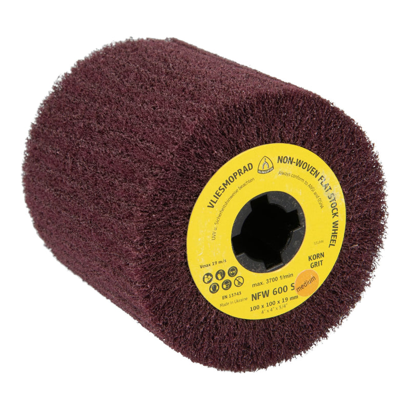 Non-woven mop wheels NFW 600 100 x 100 x 19 mm / Granulation Medium 258896 brown
