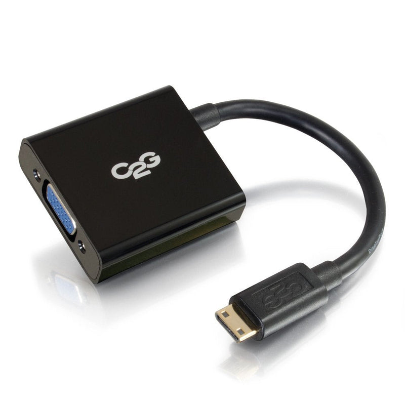[Australia - AusPower] - C2G VGA to HDMI Adapter Converter Dongle, 0.67 Foot Long, 41350 Black HDMI Male to VGA Female Adapter Converter 