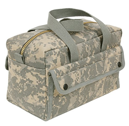 Rothco mechanics tool bag in ACU digital camo with brass zipper