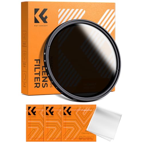 K&F Concept 40.5mm Neutral Density Filter, 40.5mm Slim Variable Fader ND Filter Adjustable ND2 to ND400 Filter + Cleaning Cloth 40.5 mm