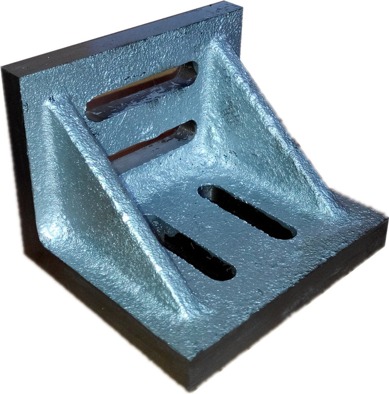 HHIP 3402-0300 3" x 2-1/2" x 2" Slotted Angle Plate, Webbed Silver 3 x 2-1/2 x 2" Size