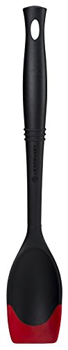 Le Creuset Revolution Bi-Material Saute Spoon, 13.5" x 2.5", Cerise 13.5" x 2.5"