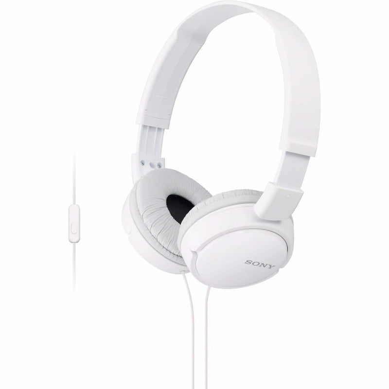 [Australia - AusPower] - Sony ZX Series Wired On-Ear Headphones with Mic, White MDR-ZX110AP 