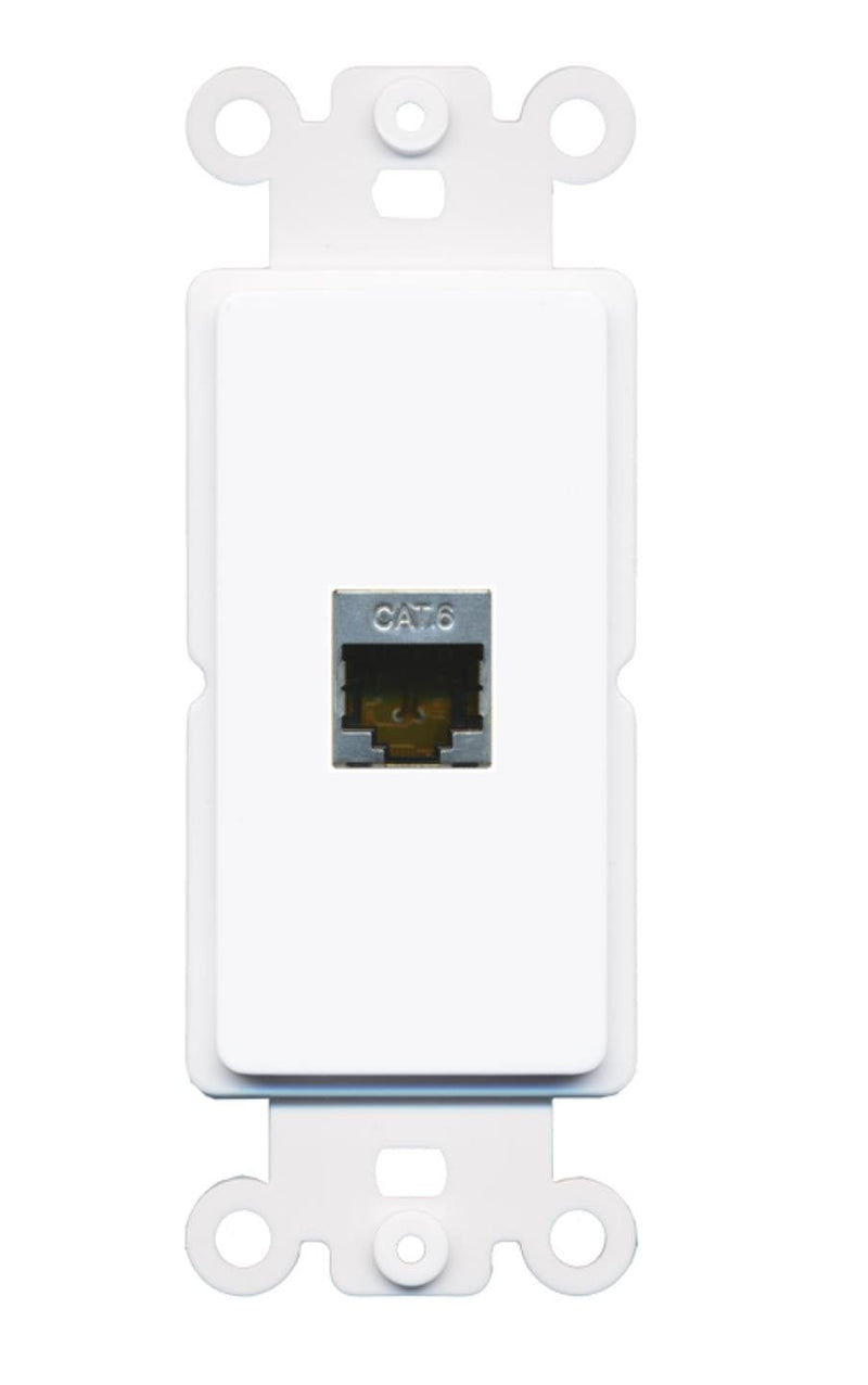 [Australia - AusPower] - RiteAV - Shielded Cat6 Port Wall Plate Decorative (Rocker) White Shielded-Cat6 
