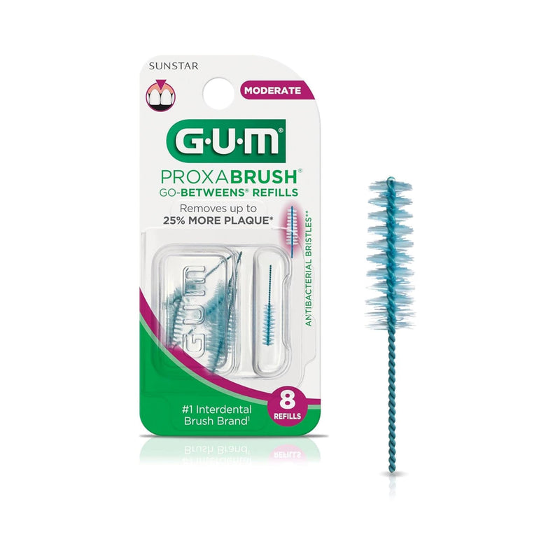 [Australia - AusPower] - GUM Go-Betweens Proxabrush Refills Moderate [612] 8 Each (Pack of 5) 
