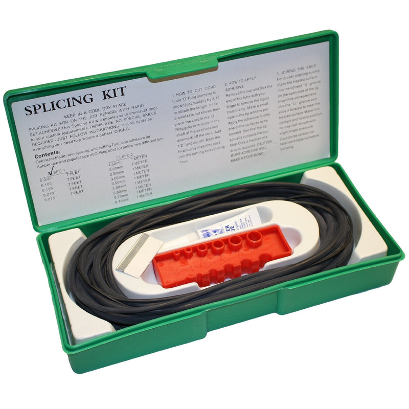 [Australia - AusPower] - Buna-N O-Ring Splicing Kit, 70A Durometer, Black, Standard Sizes, 5 Pieces, 7 Feet Each Buna-N, 70 Duro 