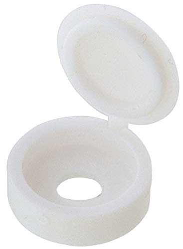 Hillman 59040 white hinge screw covers, Number 4/Number 6, 25-pack