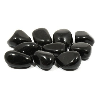 CrystalAge Black Obsidian Tumble Stone (20-25mm) - Pack of 10
