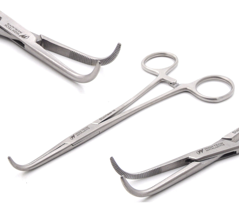 [Australia - AusPower] - STAINLESS STEEL RIGHT ANGLE MIXTER HEMOSTAT FORCEPS 6" FINE POINT (HTI BRAND) 