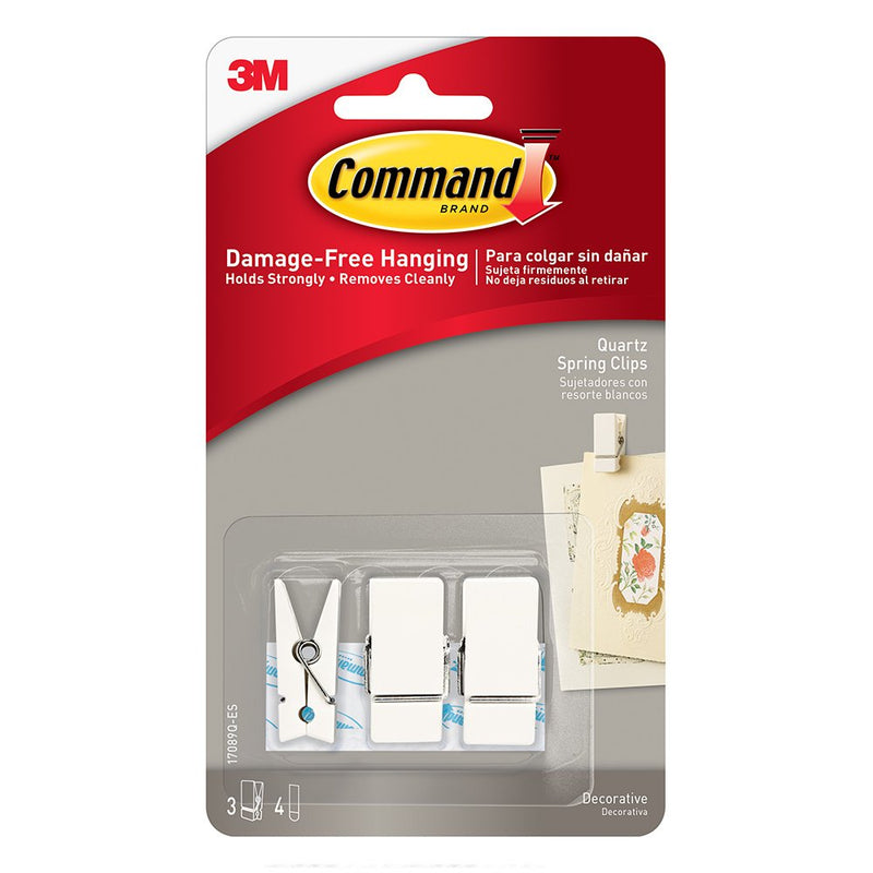[Australia - AusPower] - Command Strips 146587 Spring, 3 Clips/4 Strips, Clear 