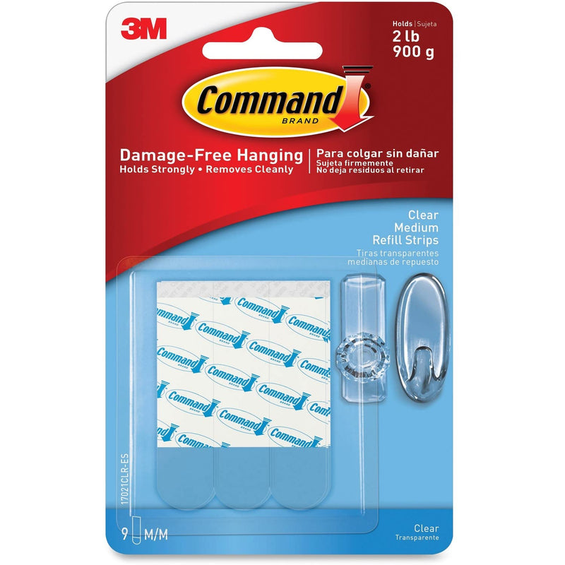 Command(Tm) Clear Medium Refill Strips 17021CLR-Es